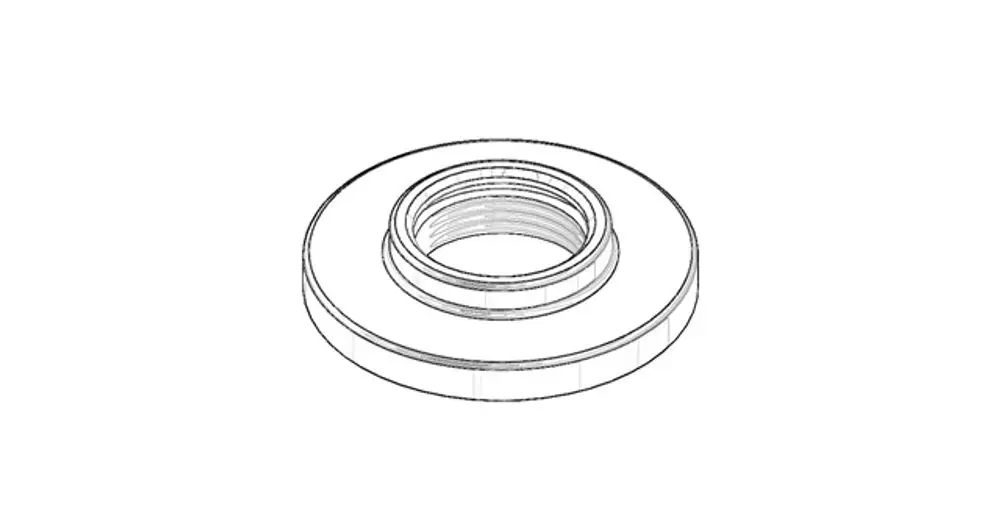 DORNBRACHT Rosette ERSATZTEILE 092790005 D. 55 x 11 mm Weiß matt, 092790005-10 Galeriebild 1